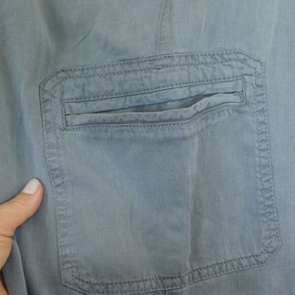 Maurices 16 Grey Cargo Pants Lyocel Blend Wide Leg, Elastic Back High-Rise NWT - Picture 3 of 16